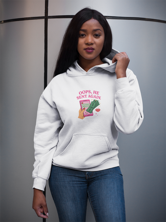 Oops he sent again - Women's comfy fleece hoodie