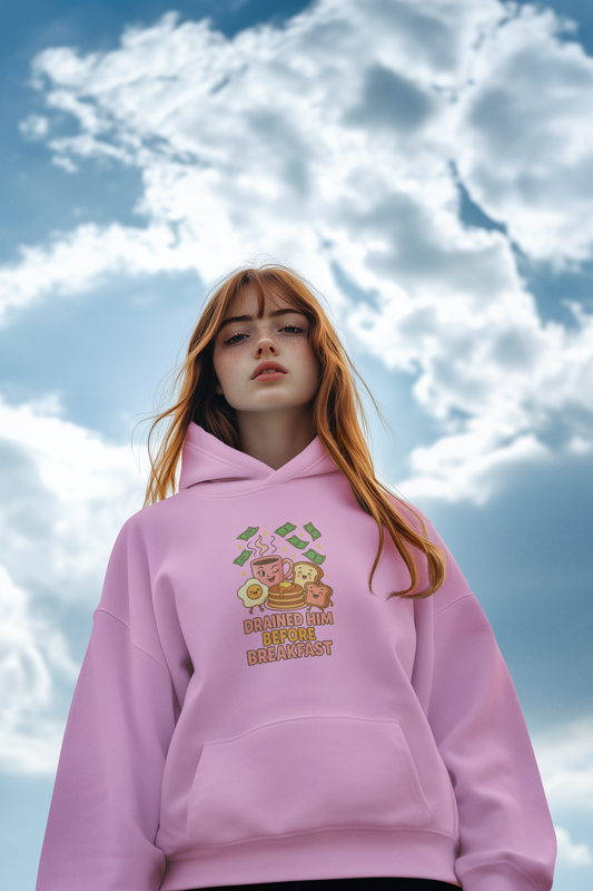 Drained him before breakfast - Women's comfy fleece hoodie