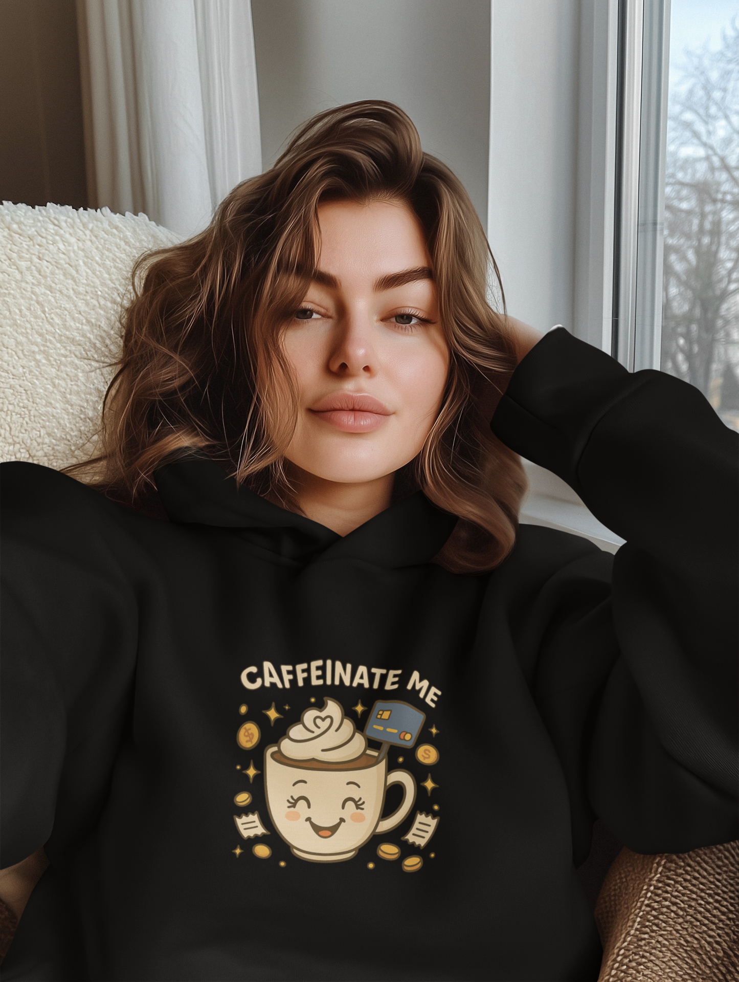 Caffeinate me - Women's comfy fleece hoodie