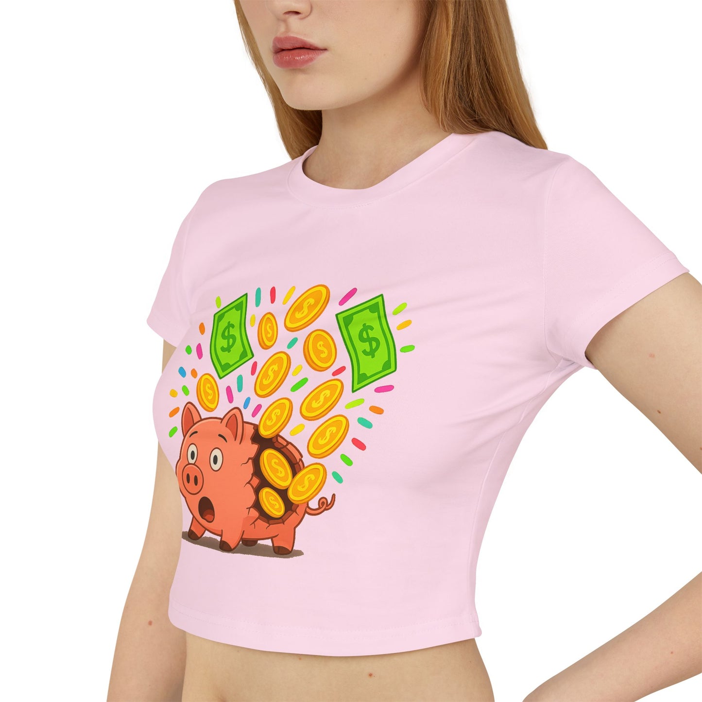Broken Piggy Bank - Women's Baby Tee