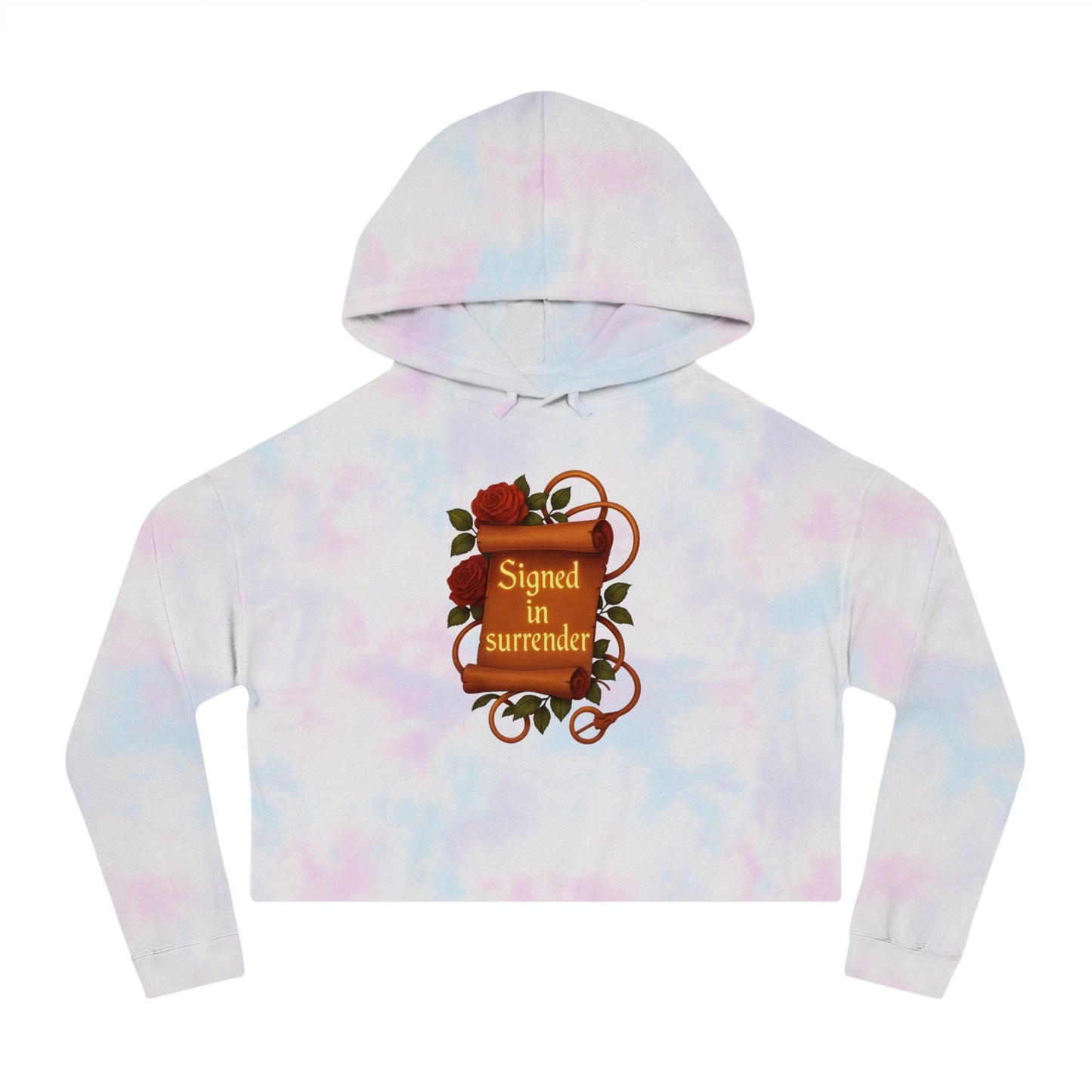 Signed in Surrender - Cropped Hooded Sweatshirt