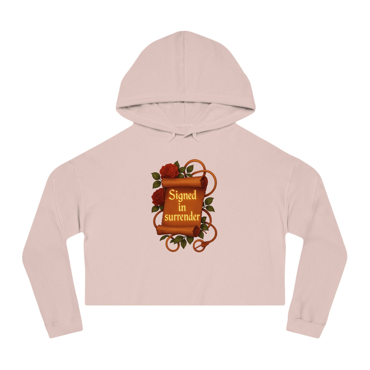 Signed in Surrender - Cropped Hooded Sweatshirt