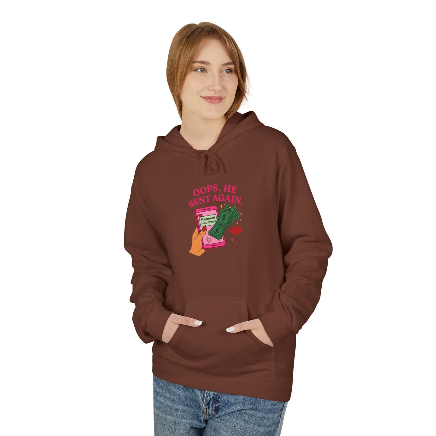 Oops he sent again - Women's comfy fleece hoodie