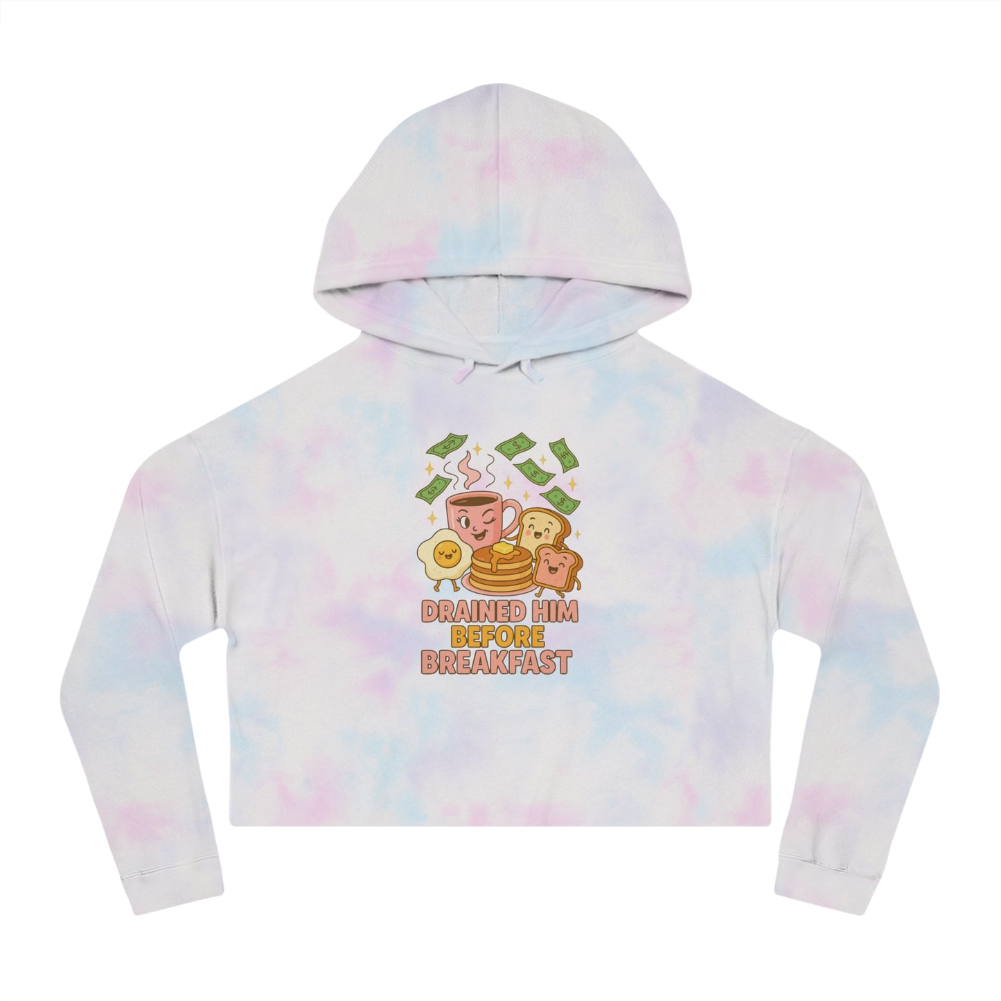 Drained him before Breakfast - Cropped Hooded Sweatshirt