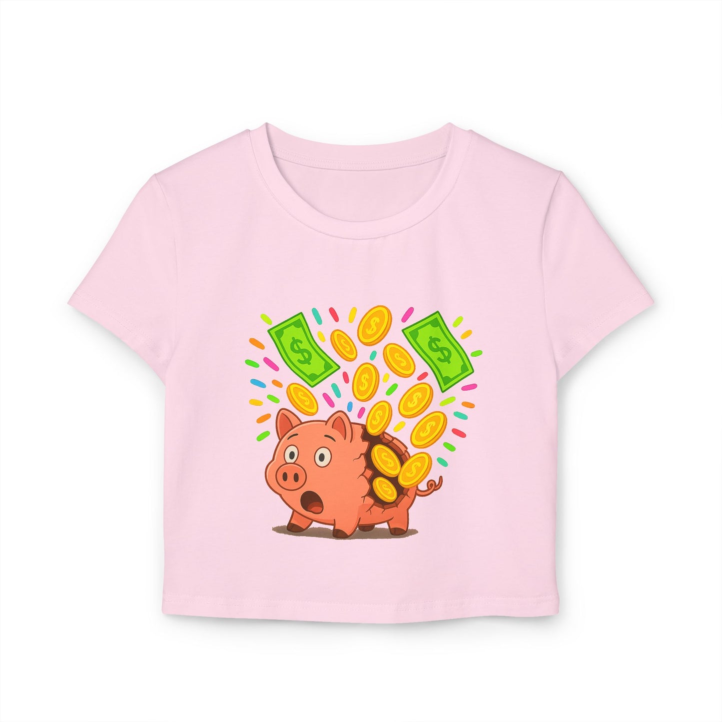 Broken Piggy Bank - Women's Baby Tee