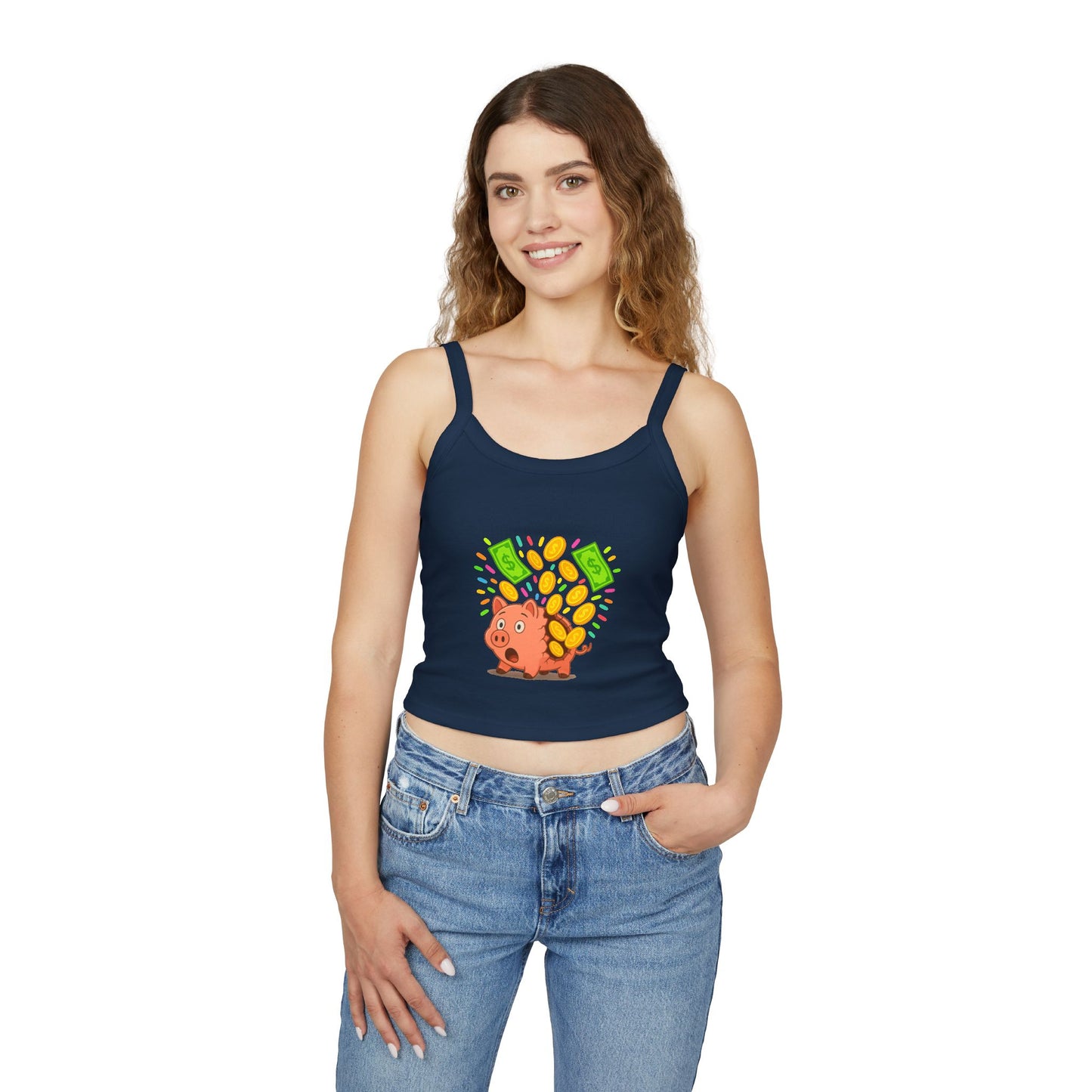 Broken Piggy Bank - Women's Spaghetti Strap Tank Top