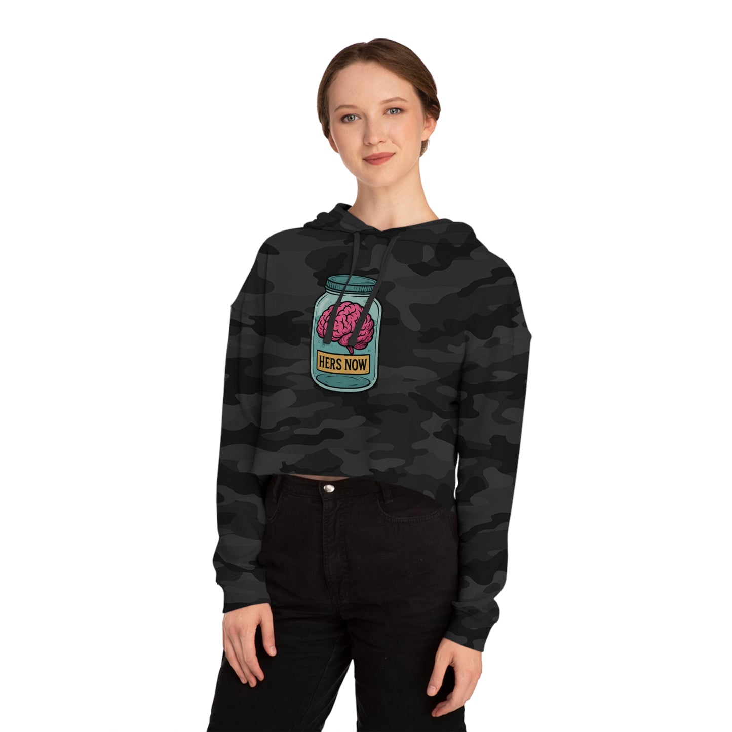 Hers now - Cropped Hooded Sweatshirt