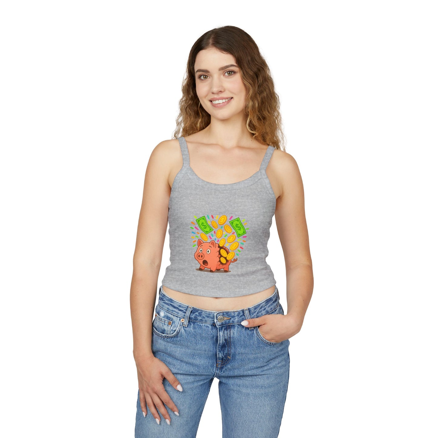 Broken Piggy Bank - Women's Spaghetti Strap Tank Top