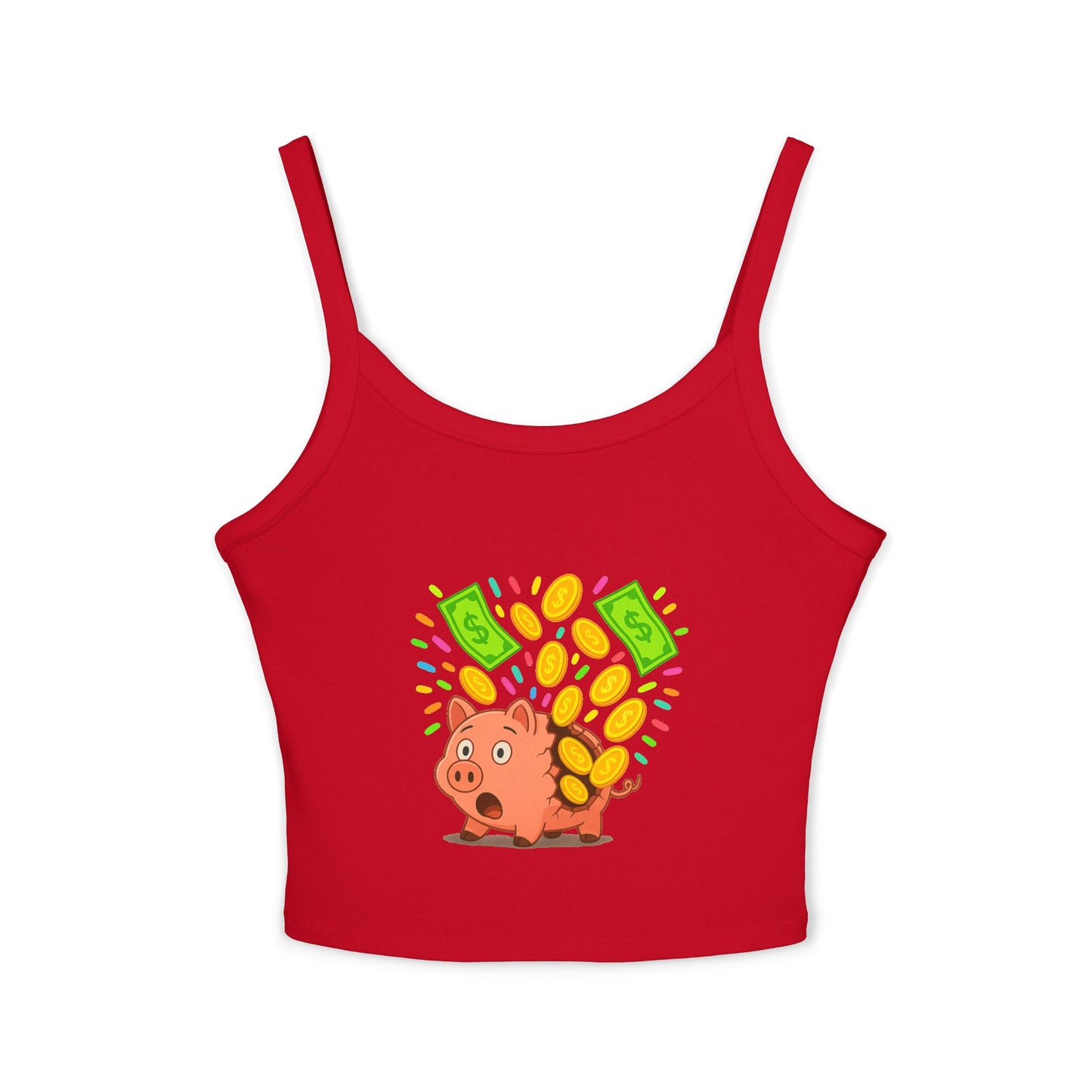 Broken Piggy Bank - Women's Spaghetti Strap Tank Top