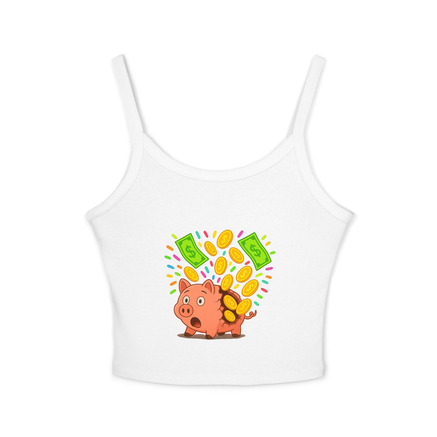 Broken Piggy Bank - Women's Spaghetti Strap Tank Top